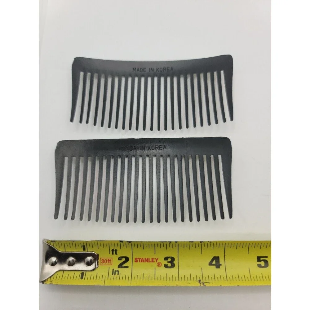 Hand Painted Plastic Hair Combs Made in Korea 1970's